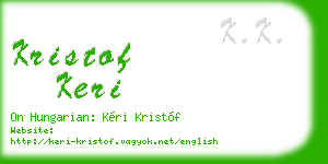kristof keri business card